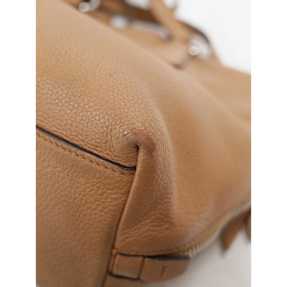 Prada Vitello Phenix Side Zip Shopper Tote brown pebbled leather - Picture 4 of 9